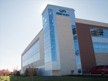 Outside front of building