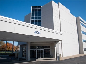 Outside front of building