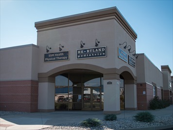 Outside front of building