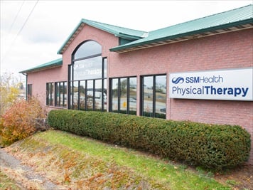 Outside front of building