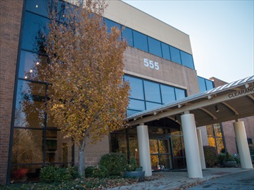 Outside front of building