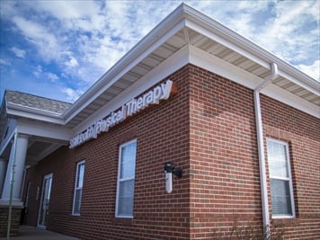 Outside front of building