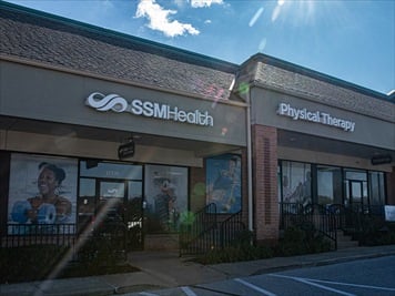 Outside front of building